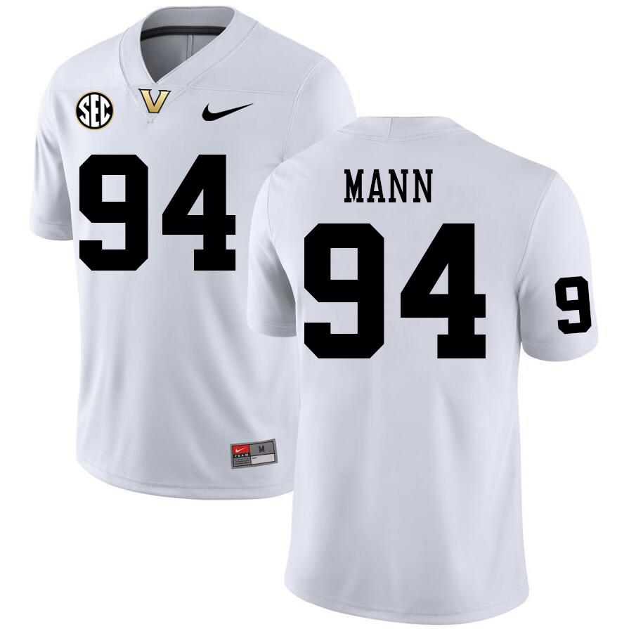 Vanderbilt Commodores #94 Bradley Mann College Football Jerseys Sale Stitched-White